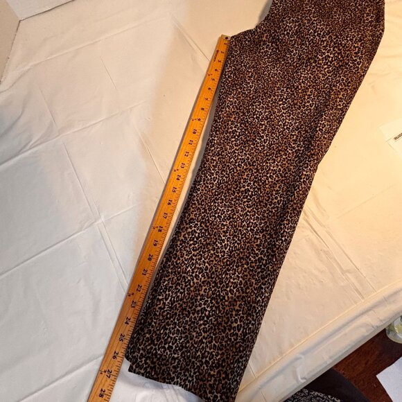 White House Black Market Slim Ankle Leopard Print Pants 8R Cotton Spandex Blend - Picture 9 of 9